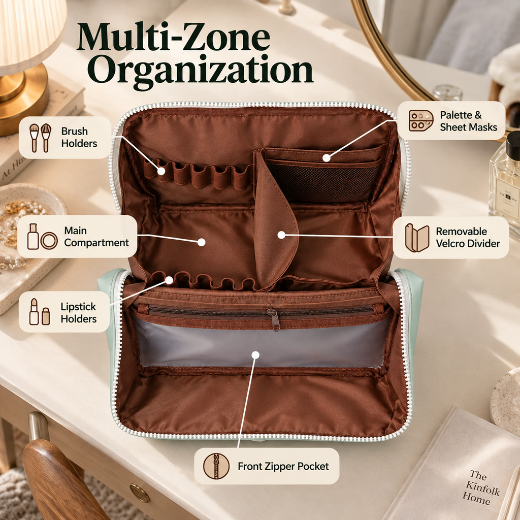 FOOIKOS stand-up makeup bag product image 3