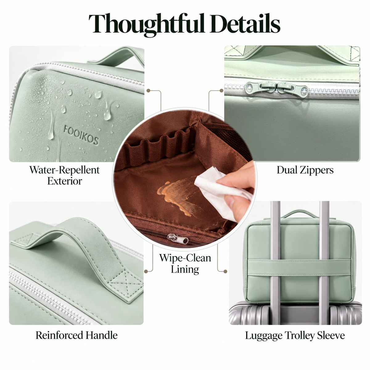 FOOIKOS stand-up makeup bag product image 4