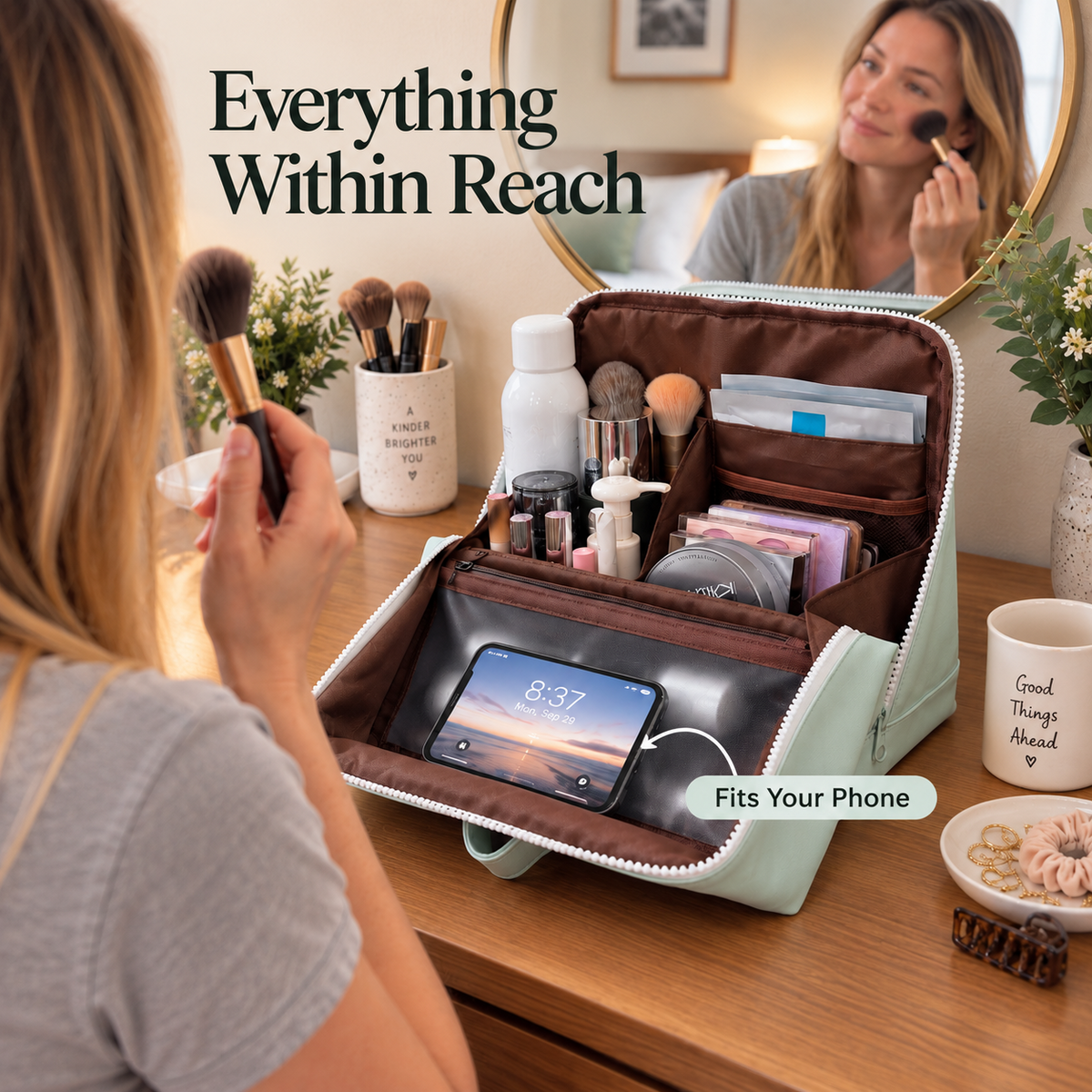 FOOIKOS stand-up makeup bag product image 6